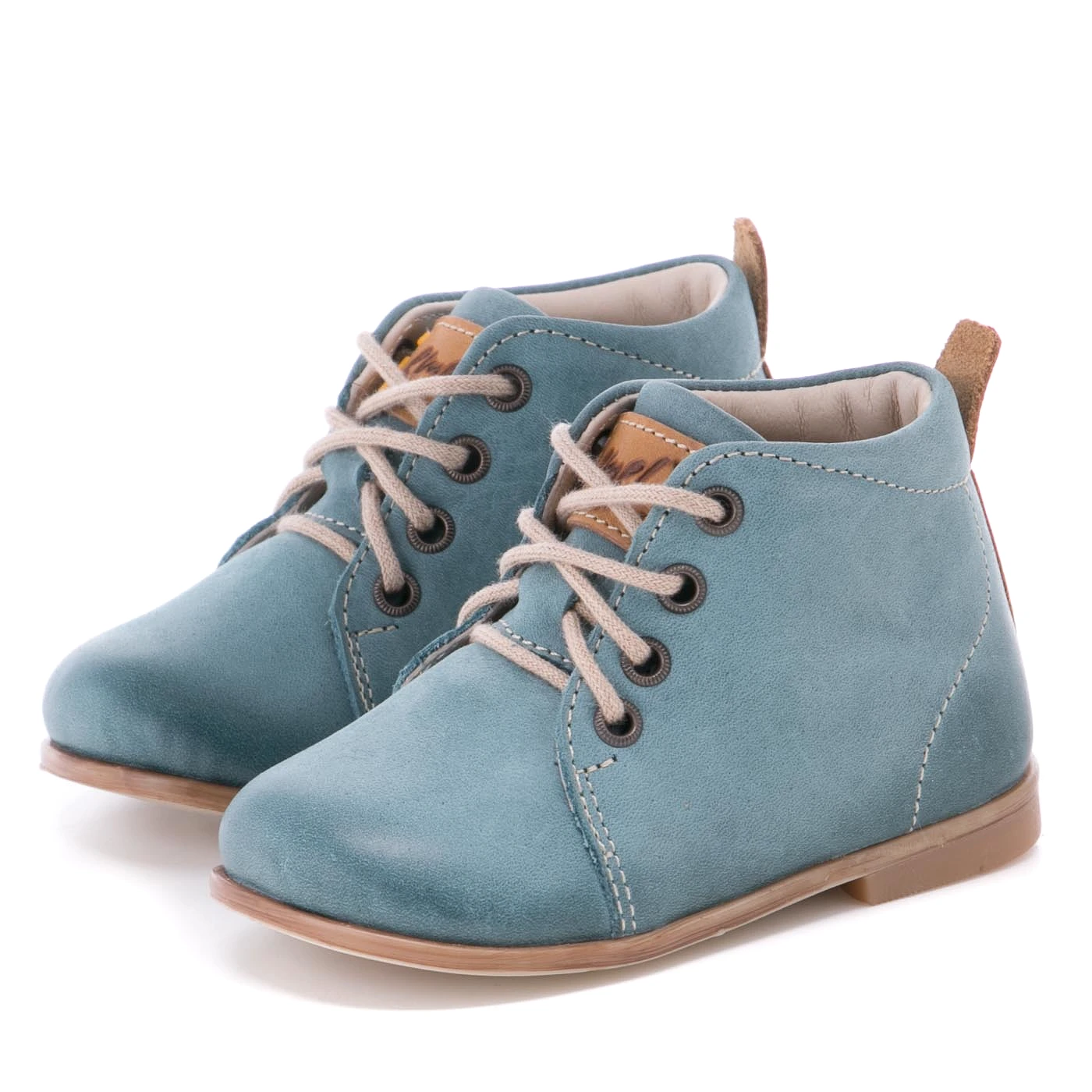 (1075-23) Emel blue First Shoes