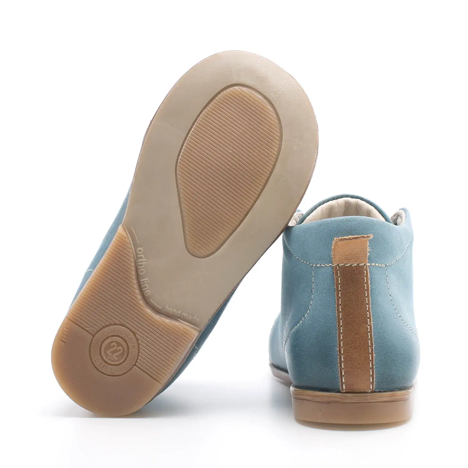 (1075-23) Emel blue First Shoes