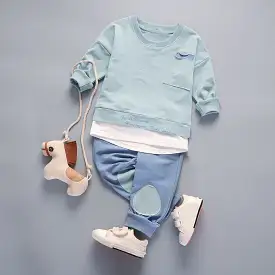 2 Piece Shirt and Patch Pants Baby Boy or Girl Set *Toy and Shoes not Included*