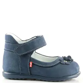 (2094-9) Emel Navy Flowers Half-Open Classic