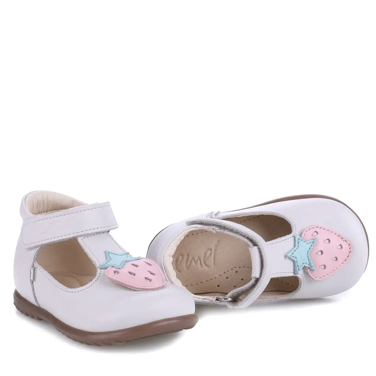 (2409G-2) Emel white Strawberry ballerina