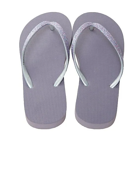 Aeropostale Glitter Embellished V-Strap Flip Flops