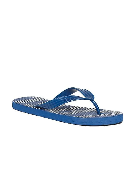 Aeropostale Printed V-Strap Flip Flops Blue