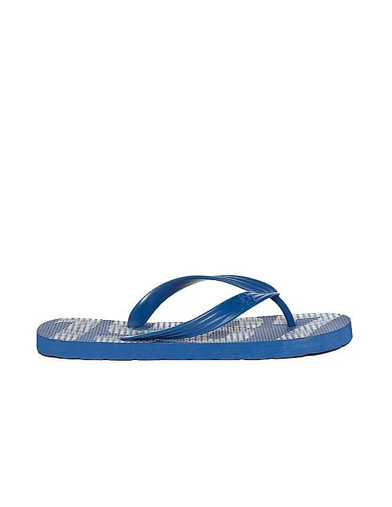 Aeropostale Printed V-Strap Flip Flops Blue