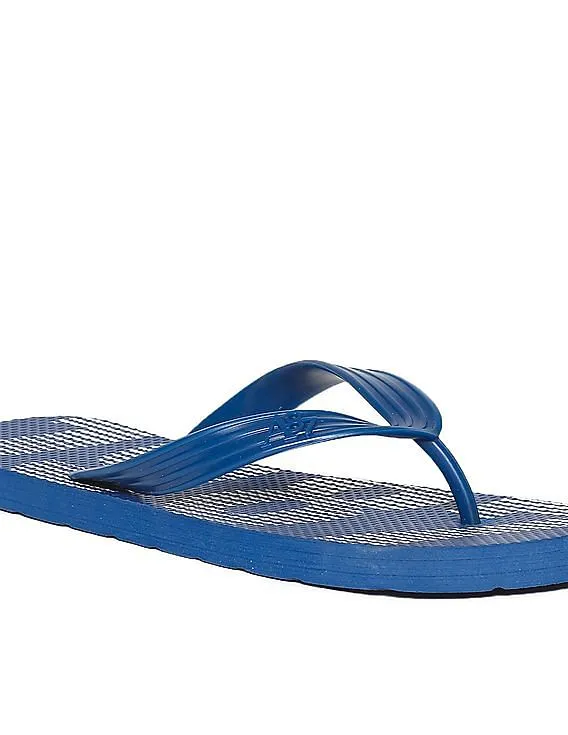 Aeropostale Printed V-Strap Flip Flops Blue