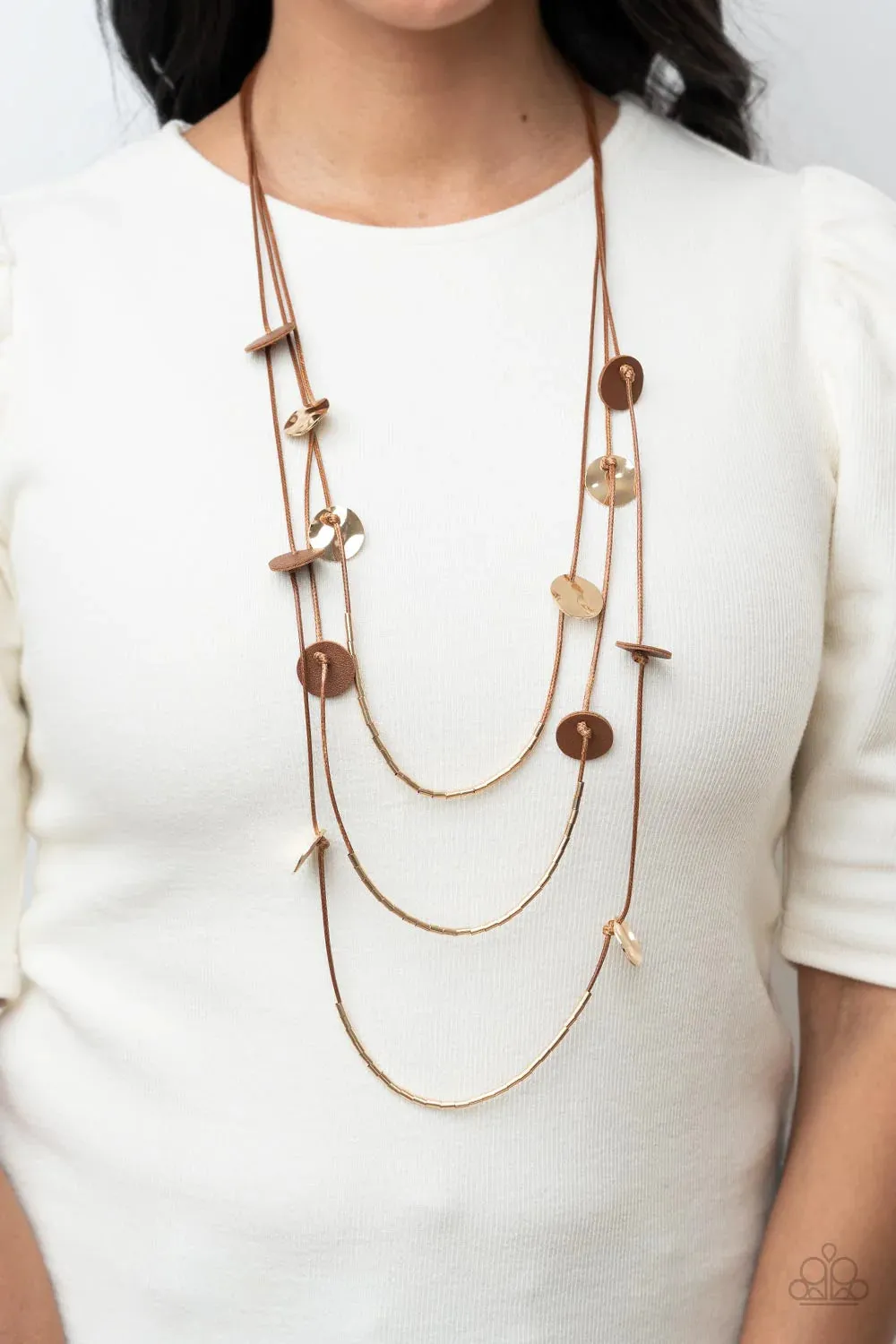 Alluring Luxe Brown ~ Paparazzi Necklace