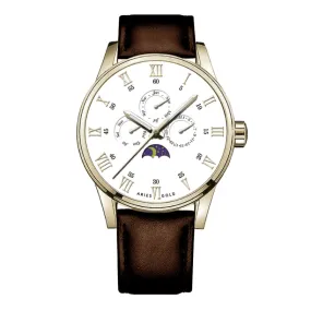 Aries Gold Multifunction Leather Strap Men's Watch G 7019 G-WG