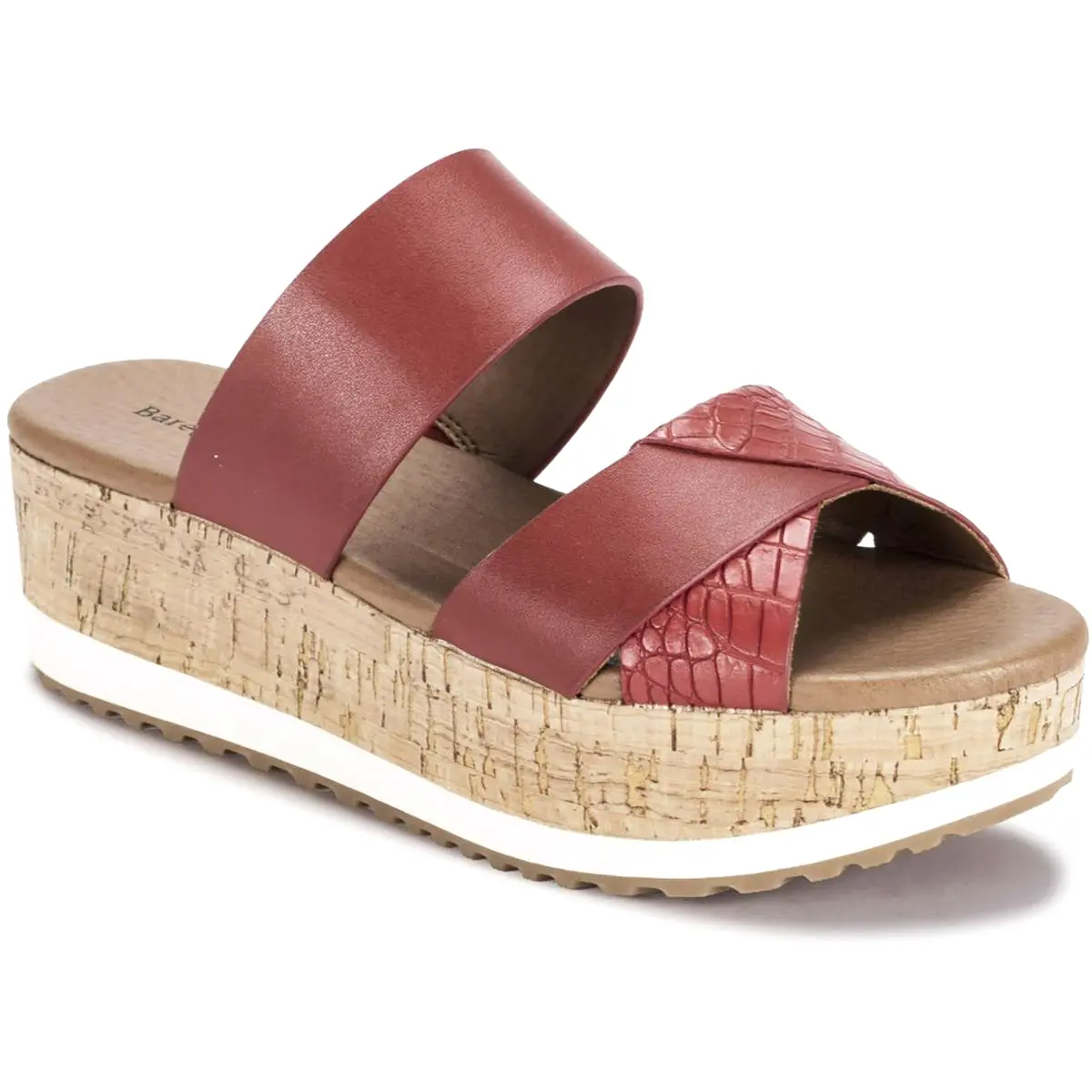 Baretraps Womens Whitlie Cork Platform Wedge Sandals