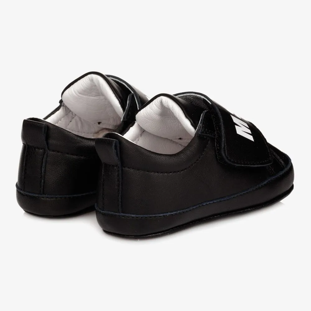 Black Leather Baby Shoes