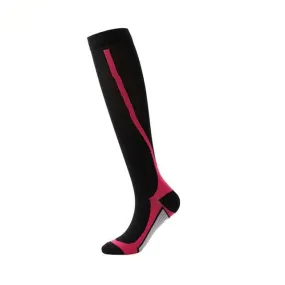 Black Red Compression Blood Circulation Promotion Slimming Socks for Men