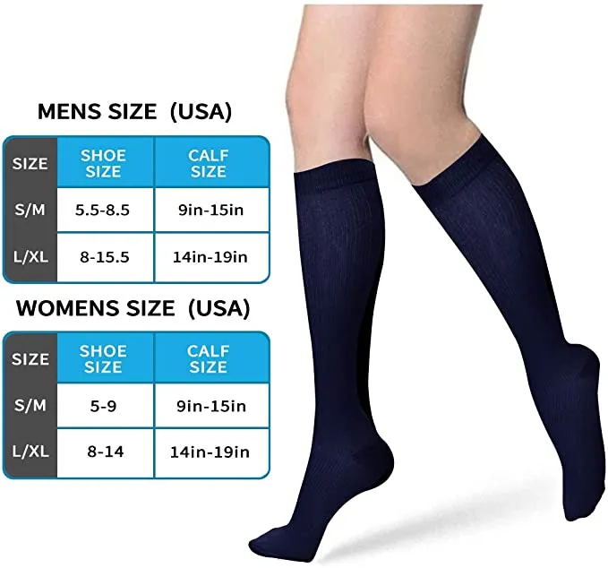 Black Red Compression Blood Circulation Promotion Slimming Socks for Men