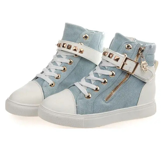 Blue Straps Studs Sneakers Shoes SD02311