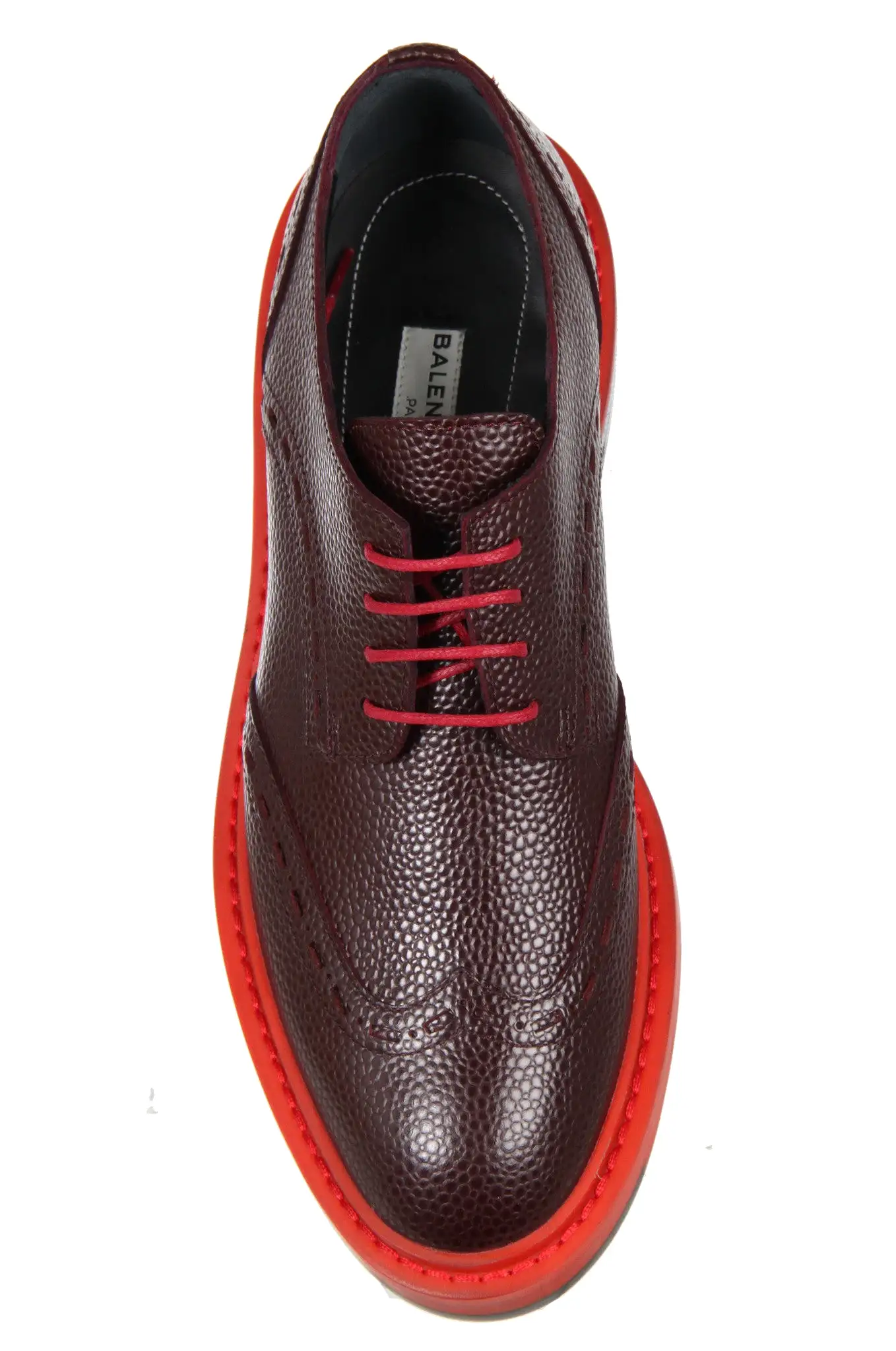 Brogue Bi-Colour Caviar Grain, Cherry