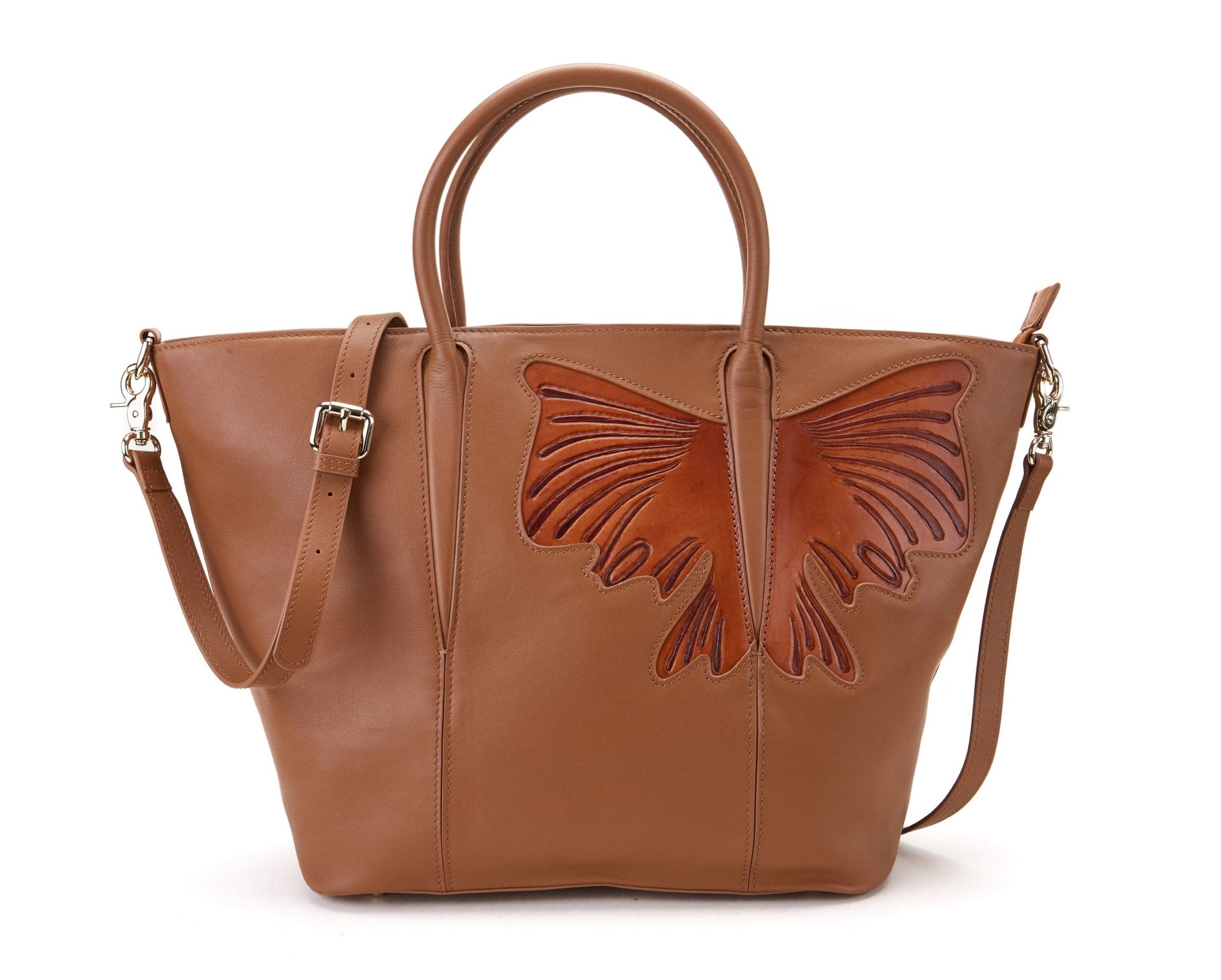 Butterfly Brown Top Handle