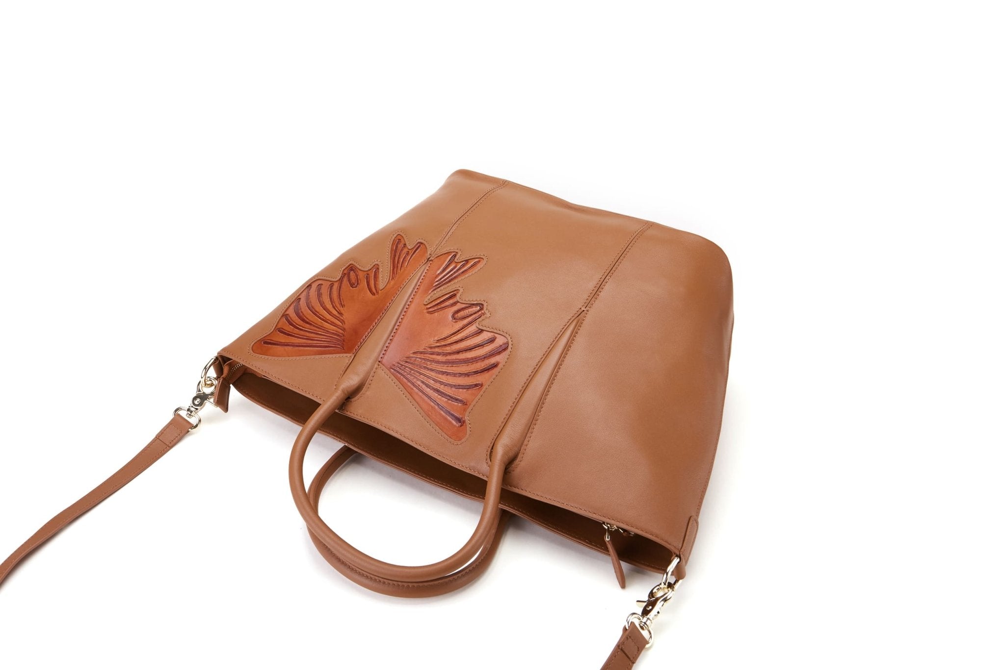 Butterfly Brown Top Handle