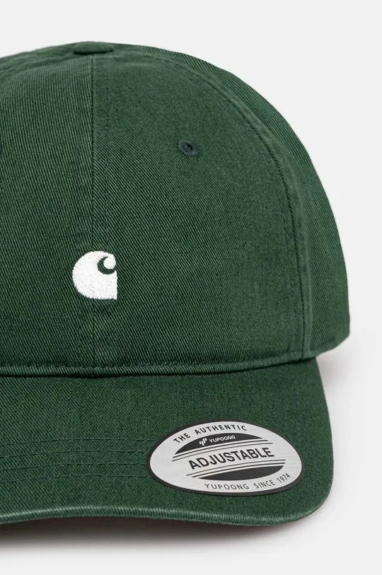 Carhartt WIP cotton baseball cap Madison Logo Cap green color I023750.2E4XX