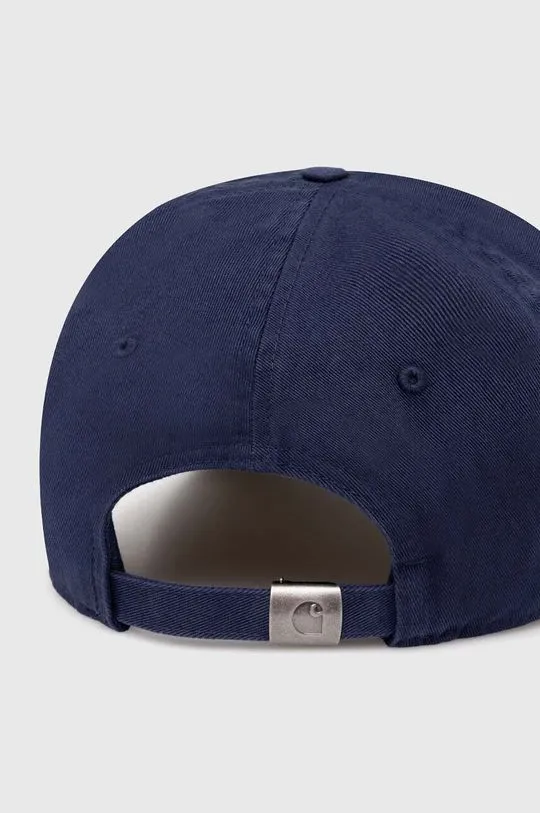 Carhartt WIP cotton baseball cap Madison Logo Cap navy blue color smooth I023750.2AHXX