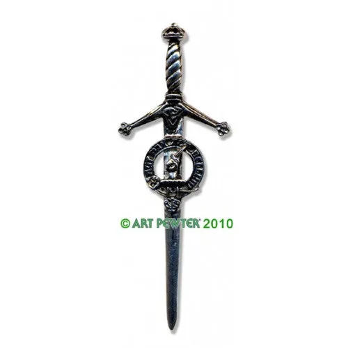 Clan Kilt Pin / Brooch from Art Pewter of Scotland — [ 68 Names ]