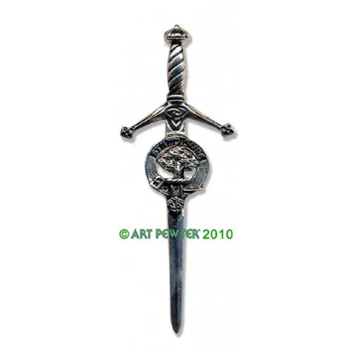 Clan Kilt Pin / Brooch from Art Pewter of Scotland — [ 68 Names ]