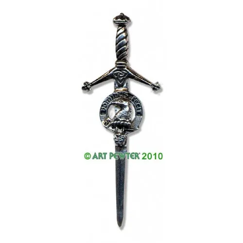 Clan Kilt Pin / Brooch from Art Pewter of Scotland — [ 68 Names ]