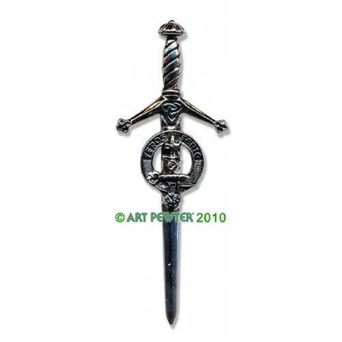 Clan Kilt Pin / Brooch from Art Pewter of Scotland — [ 68 Names ]