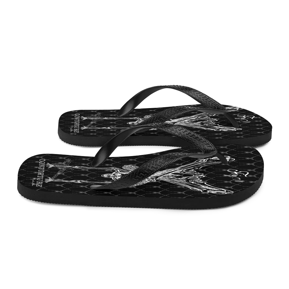 Contortion Flip-Flops: CONTORTURE BONEY WHITE