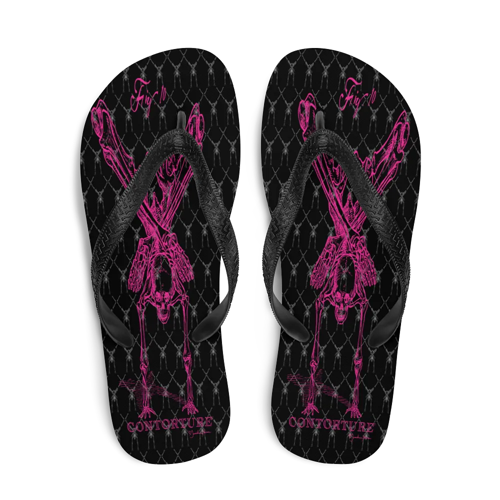 Contortion Flip-Flops: Contorture Neon Pink