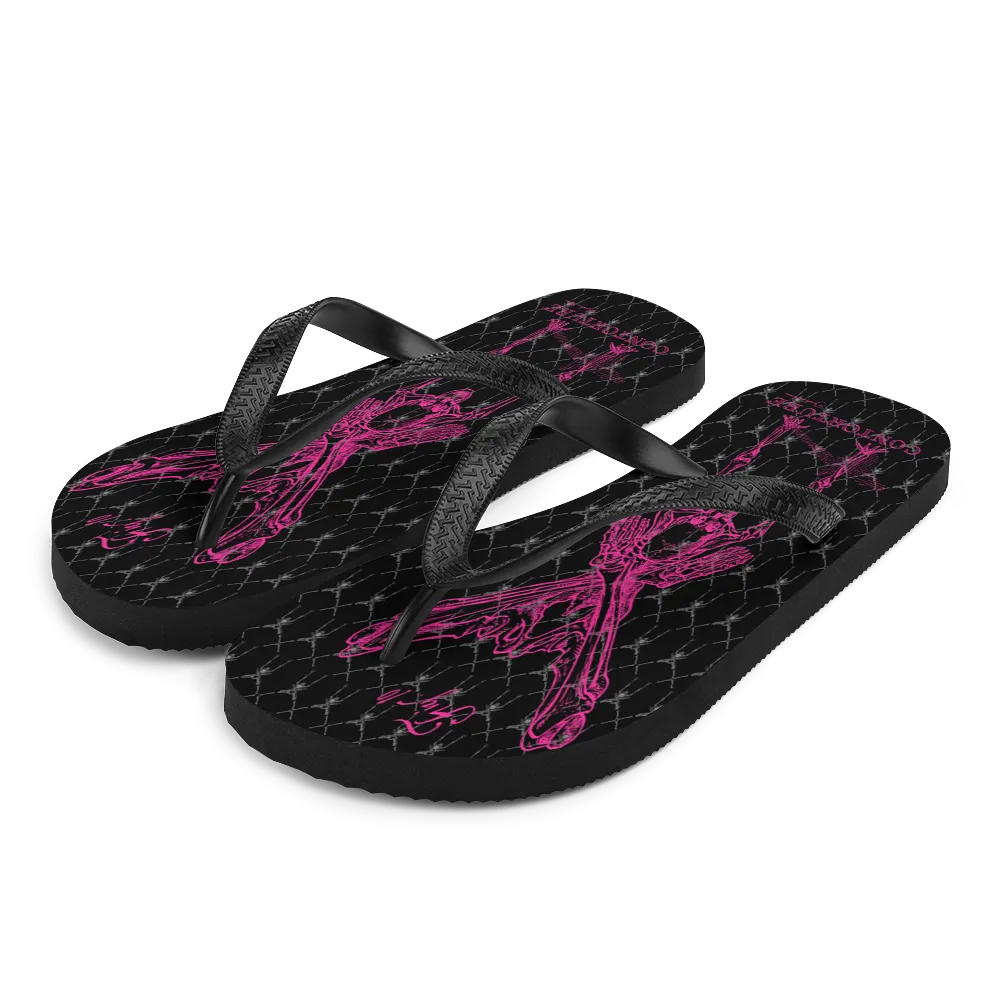 Contortion Flip-Flops: Contorture Neon Pink