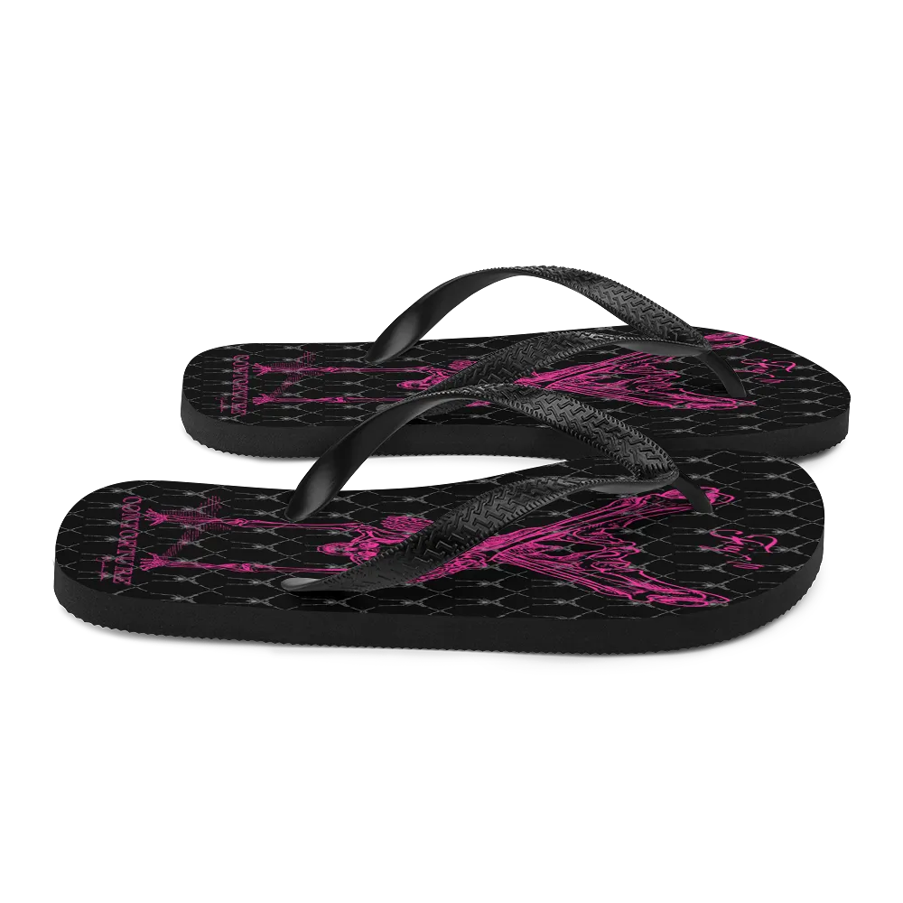 Contortion Flip-Flops: Contorture Neon Pink