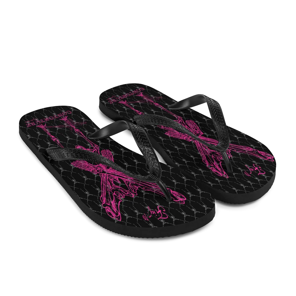 Contortion Flip-Flops: Contorture Neon Pink