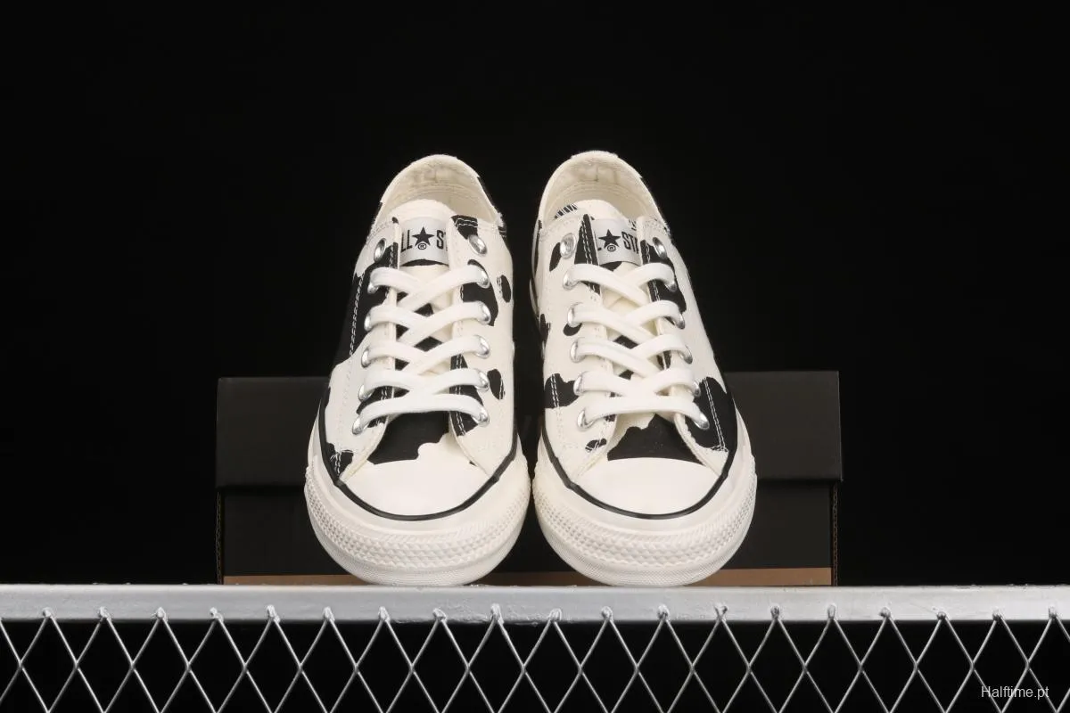 Converse 21ss All Star US Cow Spot Japanese Converse vintage cow pattern low upper shoes 1SC564