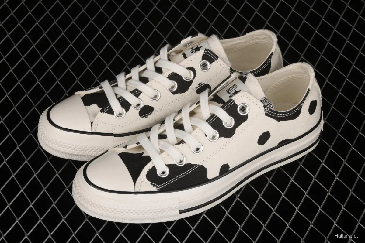 Converse 21ss All Star US Cow Spot Japanese Converse vintage cow pattern low upper shoes 1SC564