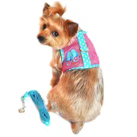 Cool Mesh Dog Harness Under the Sea Collection - Pink and Blue Flip Flops