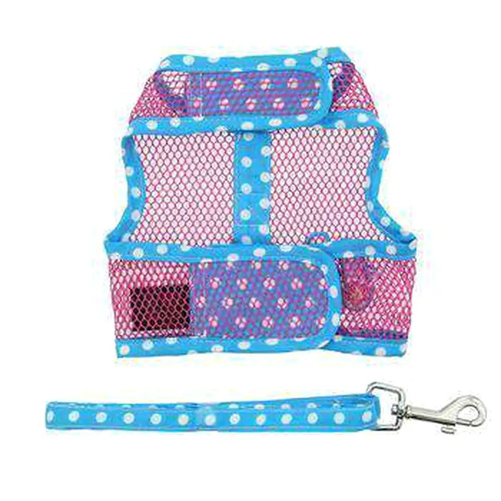 Cool Mesh Dog Harness Under the Sea Collection - Pink and Blue Flip Flops