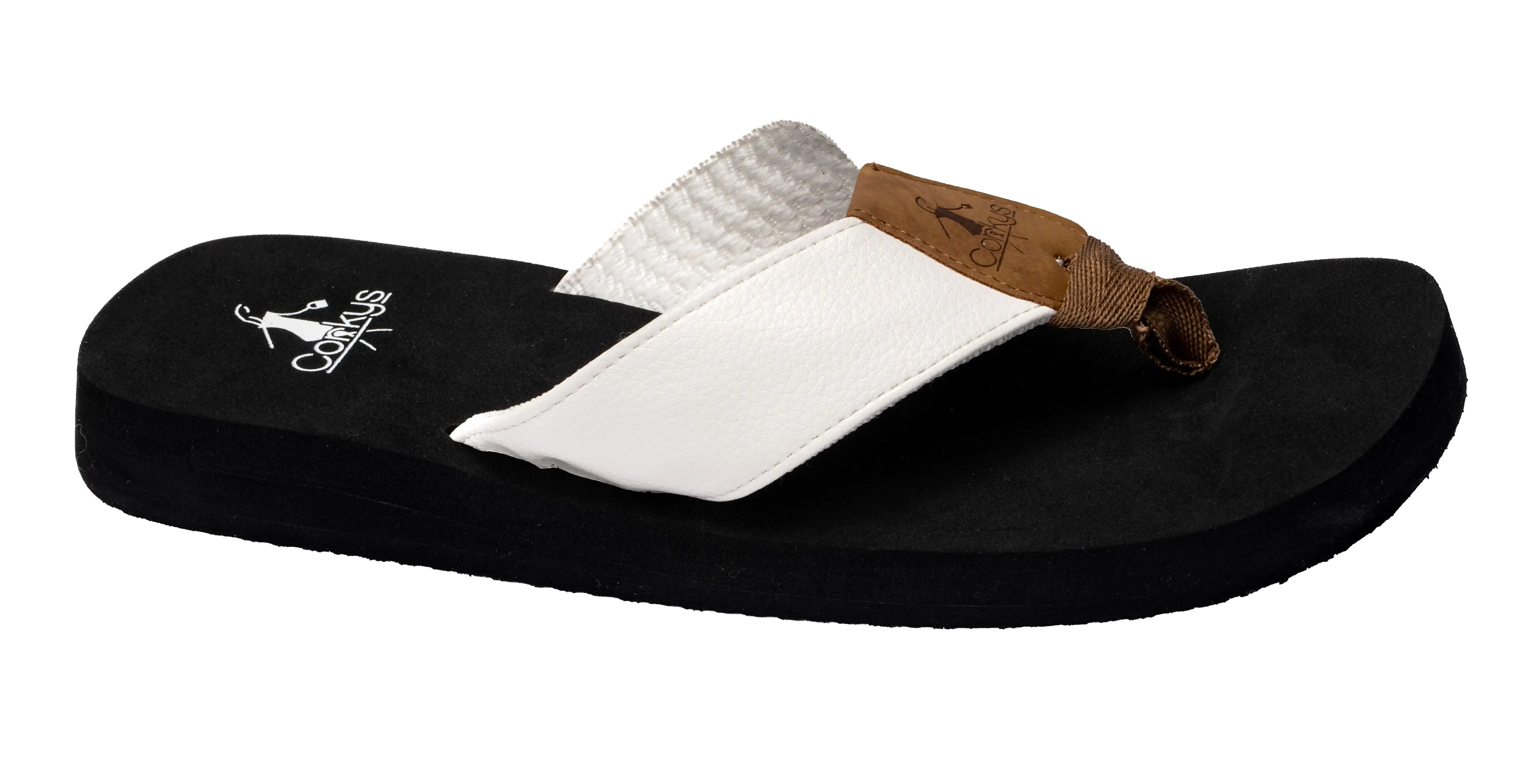 Corkys Summer Break Flip Flops-White