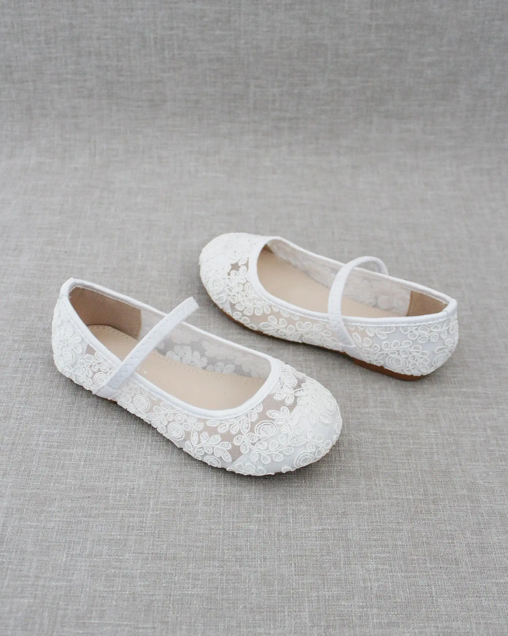 Crochet Lace Mary Jane Flats