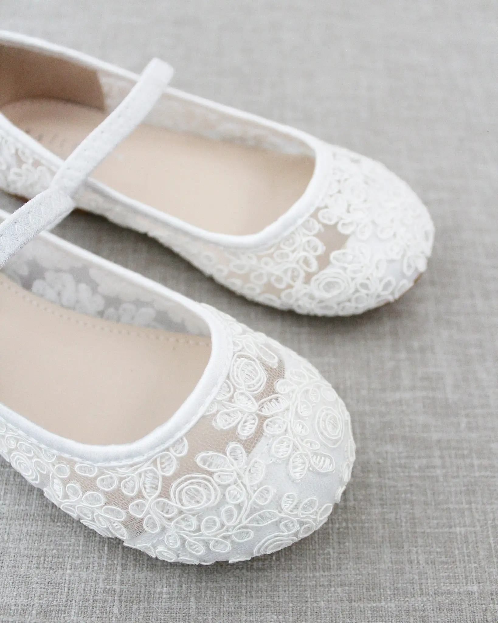 Crochet Lace Mary Jane Flats