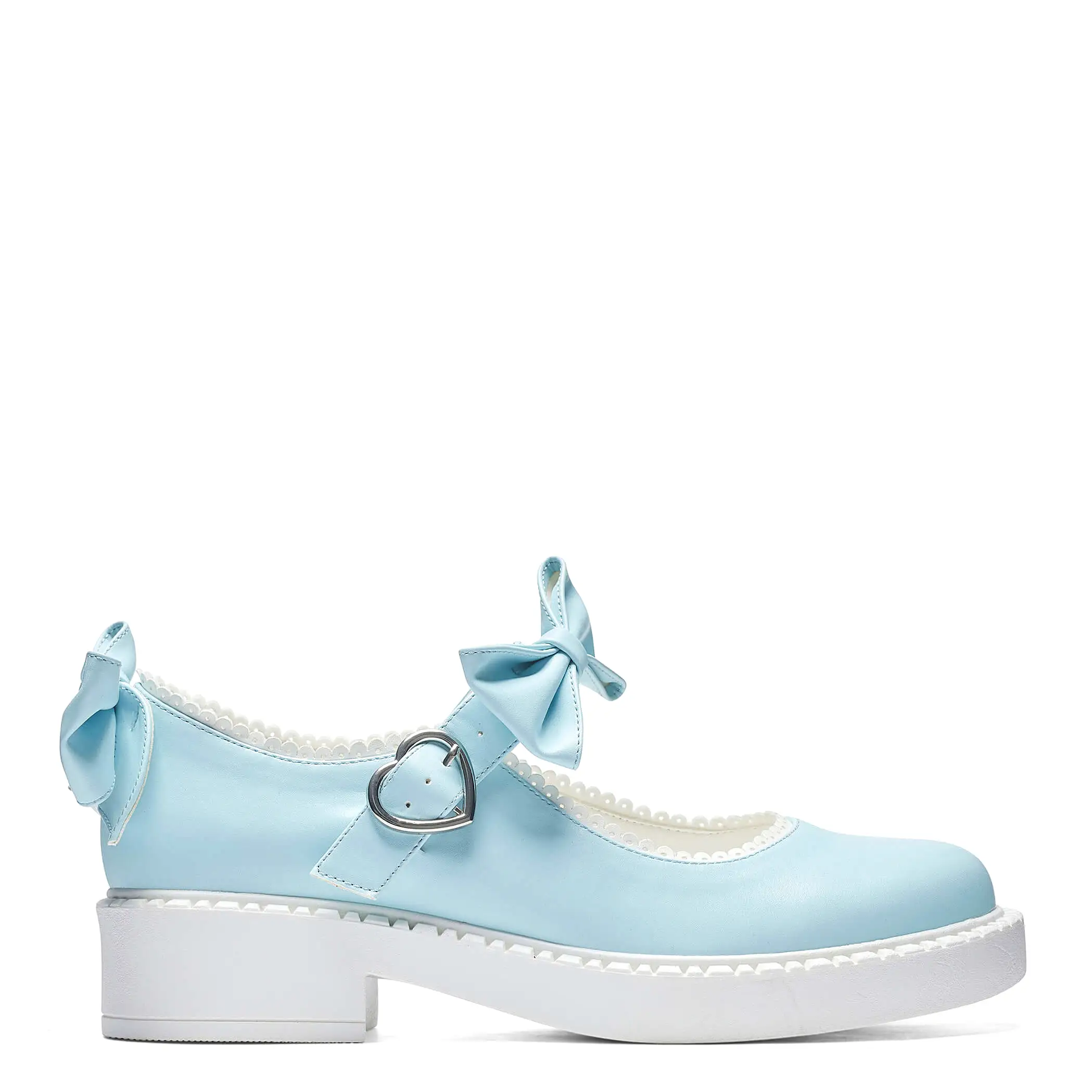 Fairy Lace Doily Mary Janes - Baby Blue