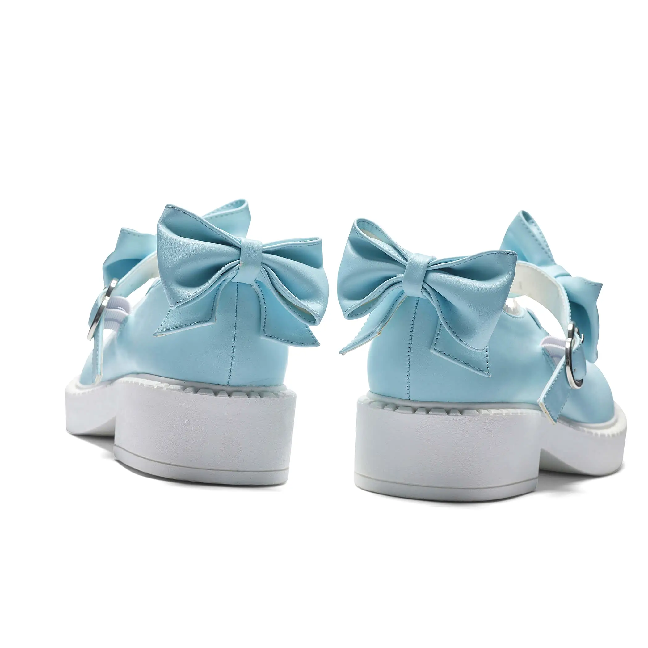 Fairy Lace Doily Mary Janes - Baby Blue