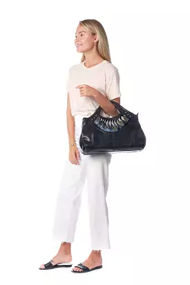 Feather Black Tote