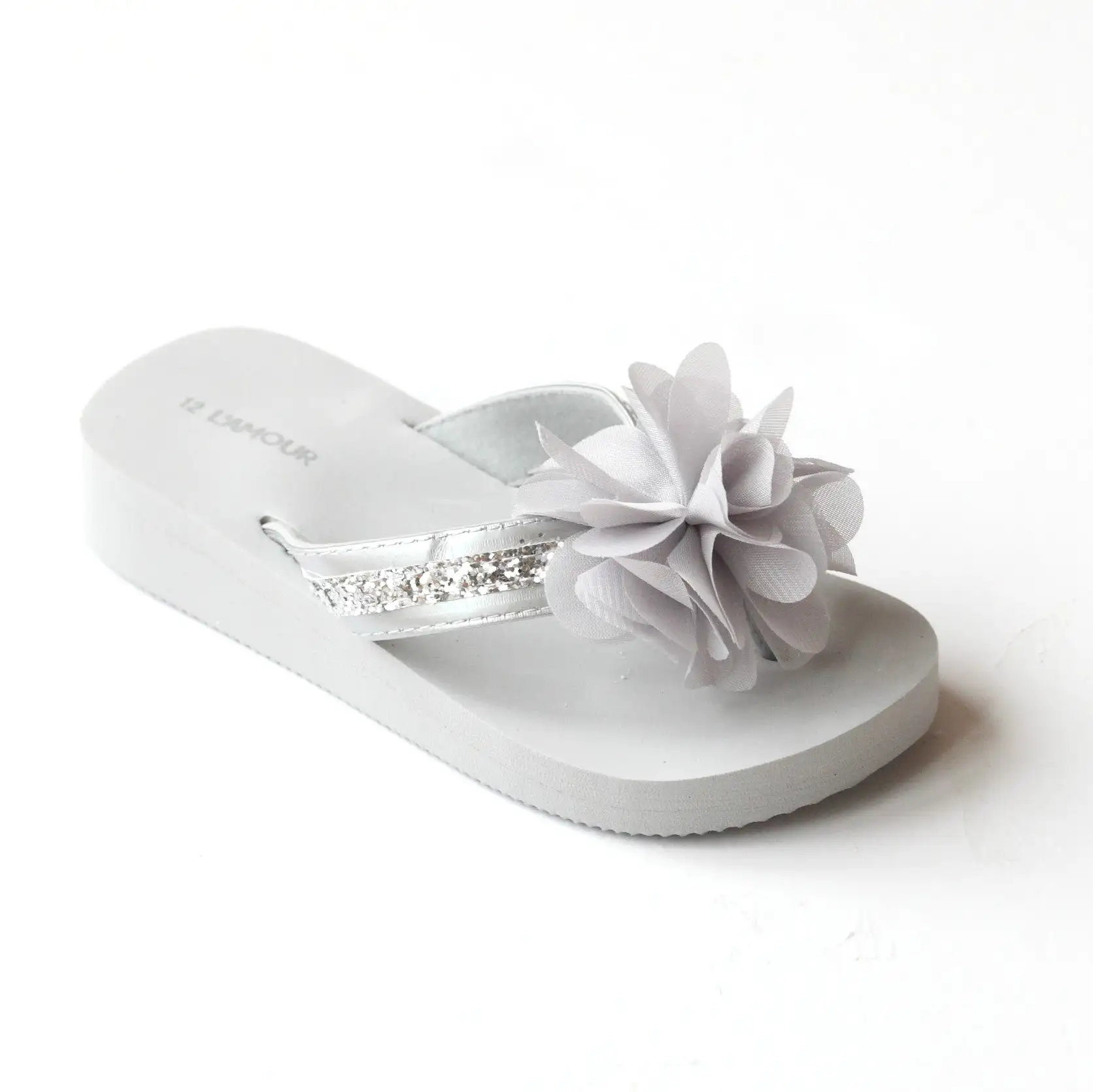 FINAL SALE - L'Amour Girls Sequin EVA Foam Flip Flops