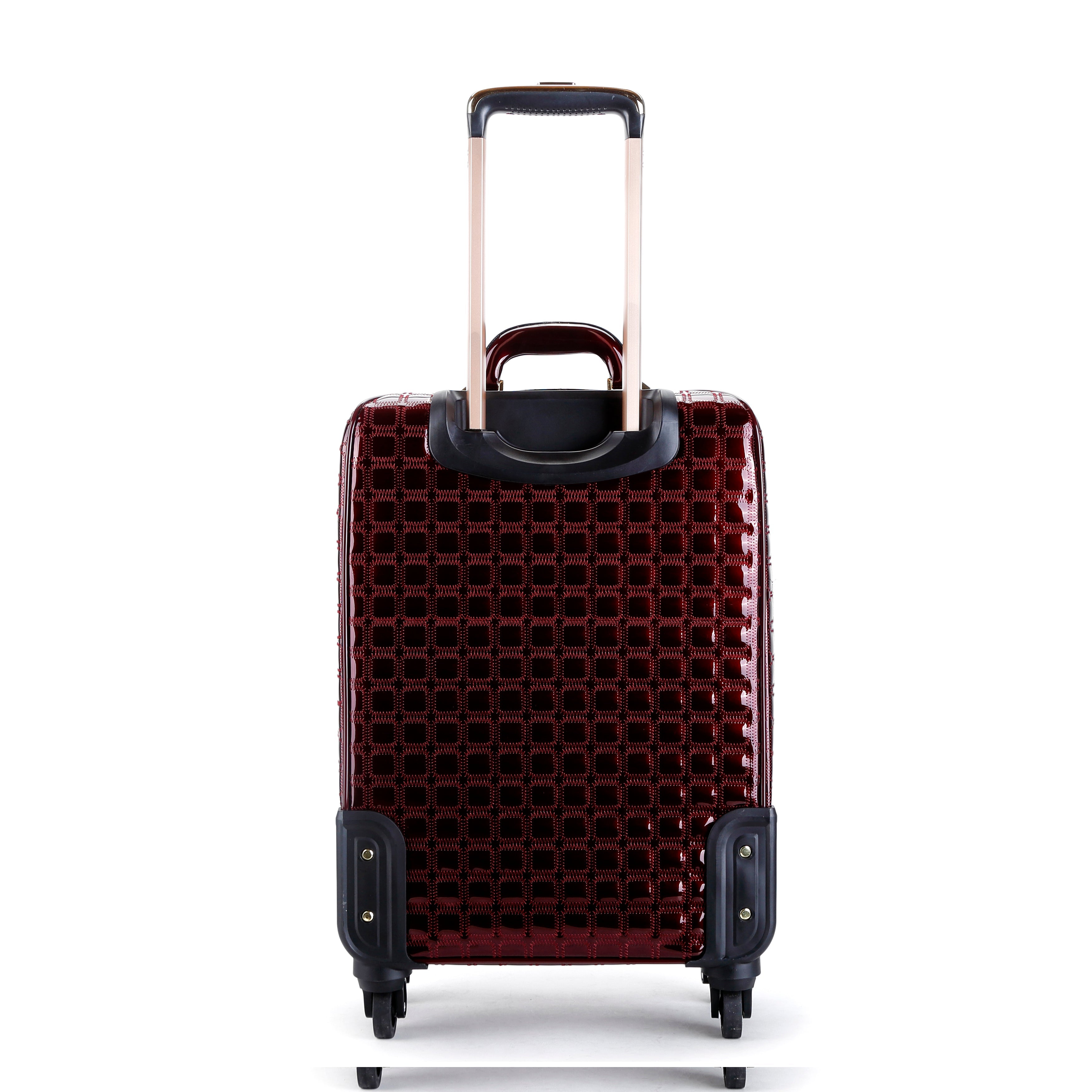 Floral Accent Light Weight Spinner Luggage