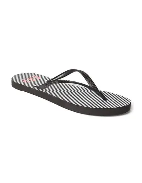 GAP Women Black Basic Flip Flops In Stripe