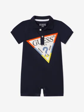 Guess - Baby Boys Logo Print Romper in Navy | Childsplay Clothing