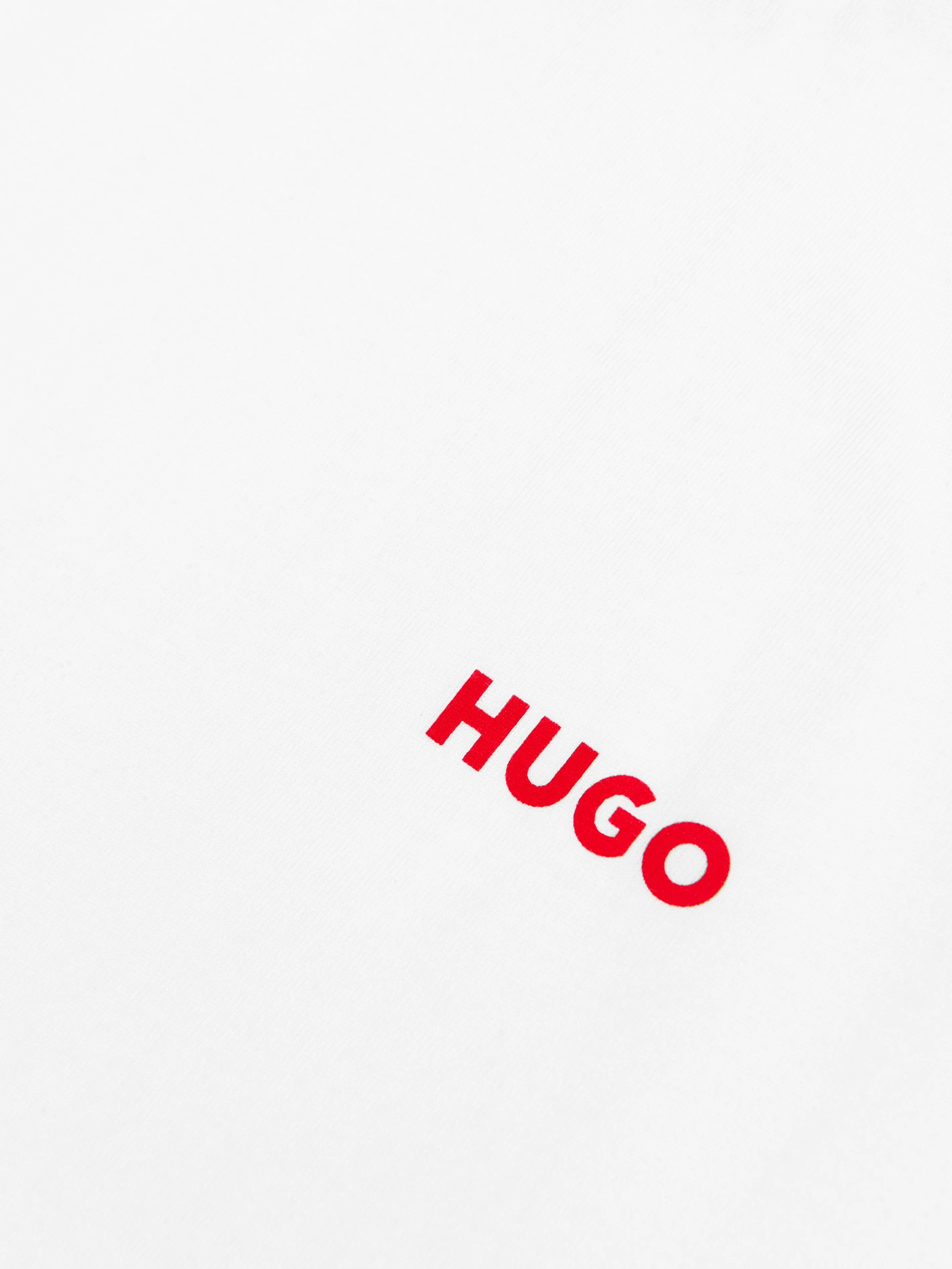 Hugo - Boys Organic Cotton Logo Print T-Shirt in White | Childsplay Clothing