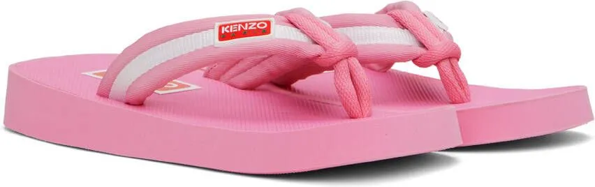 Kenzo Black Setta Flip Flops