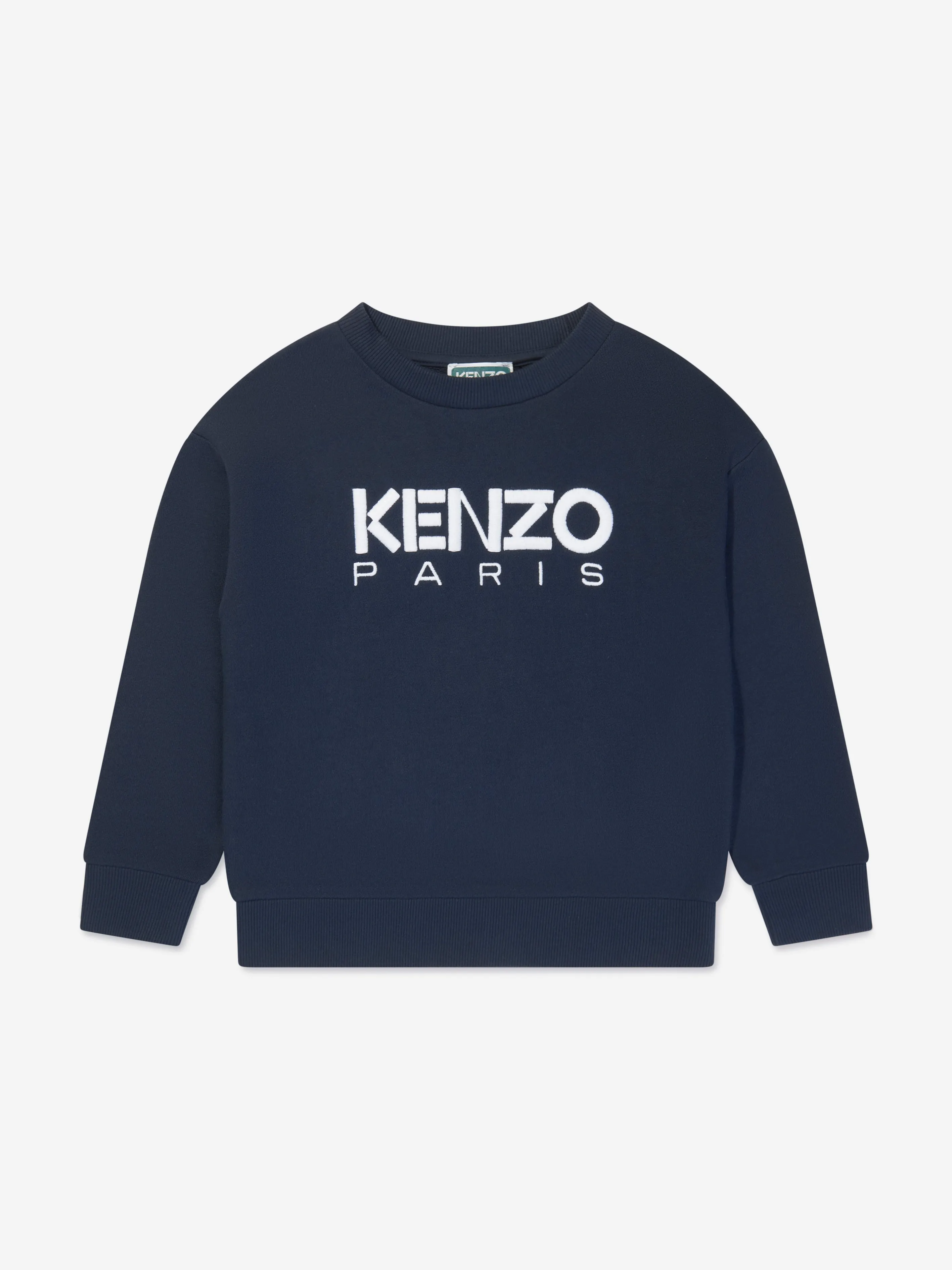 KENZO KIDS - Boys Embroidered Logo Sweatshirt in Navy | Childsplay Clothing