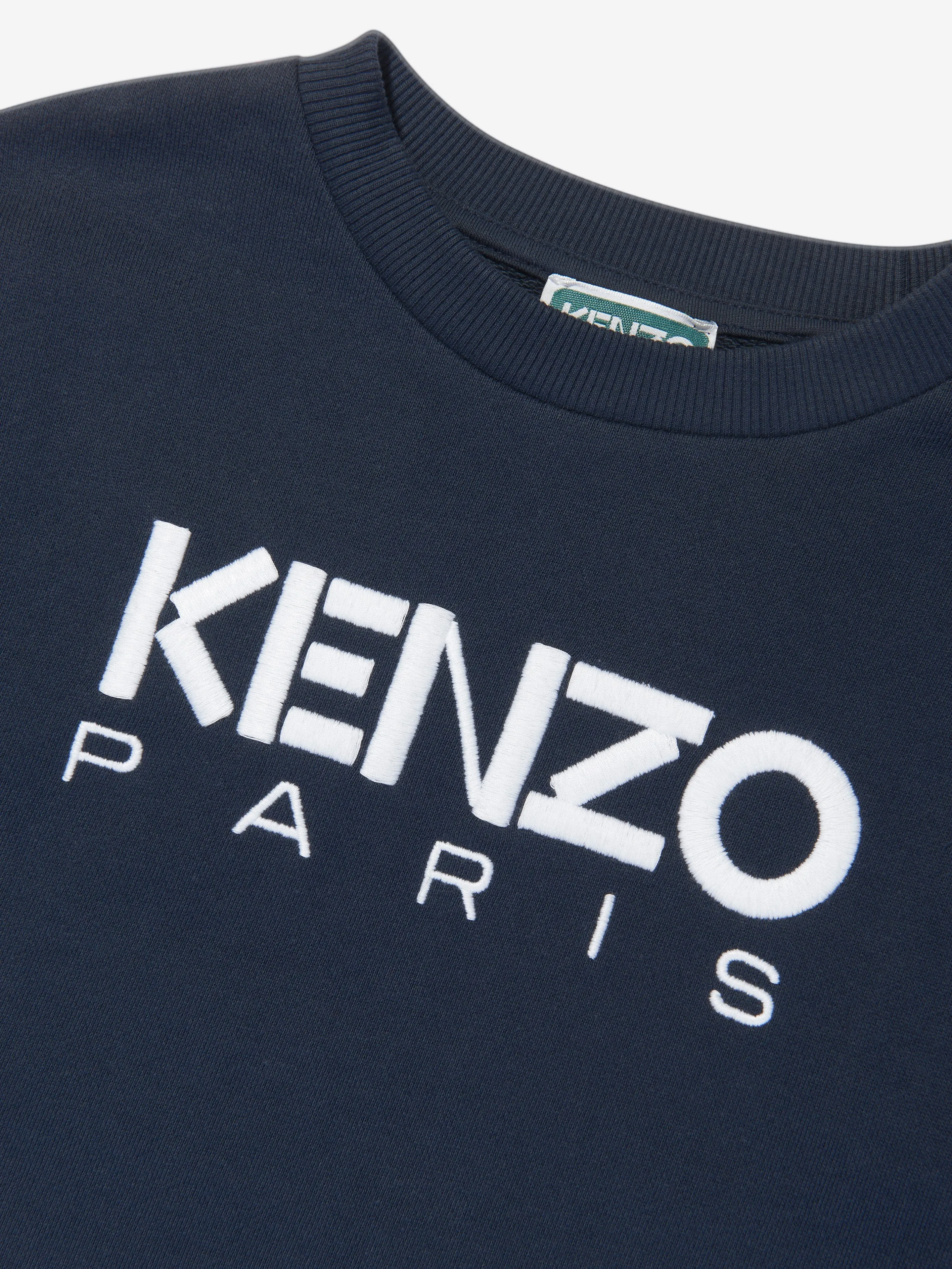 KENZO KIDS - Boys Embroidered Logo Sweatshirt in Navy | Childsplay Clothing