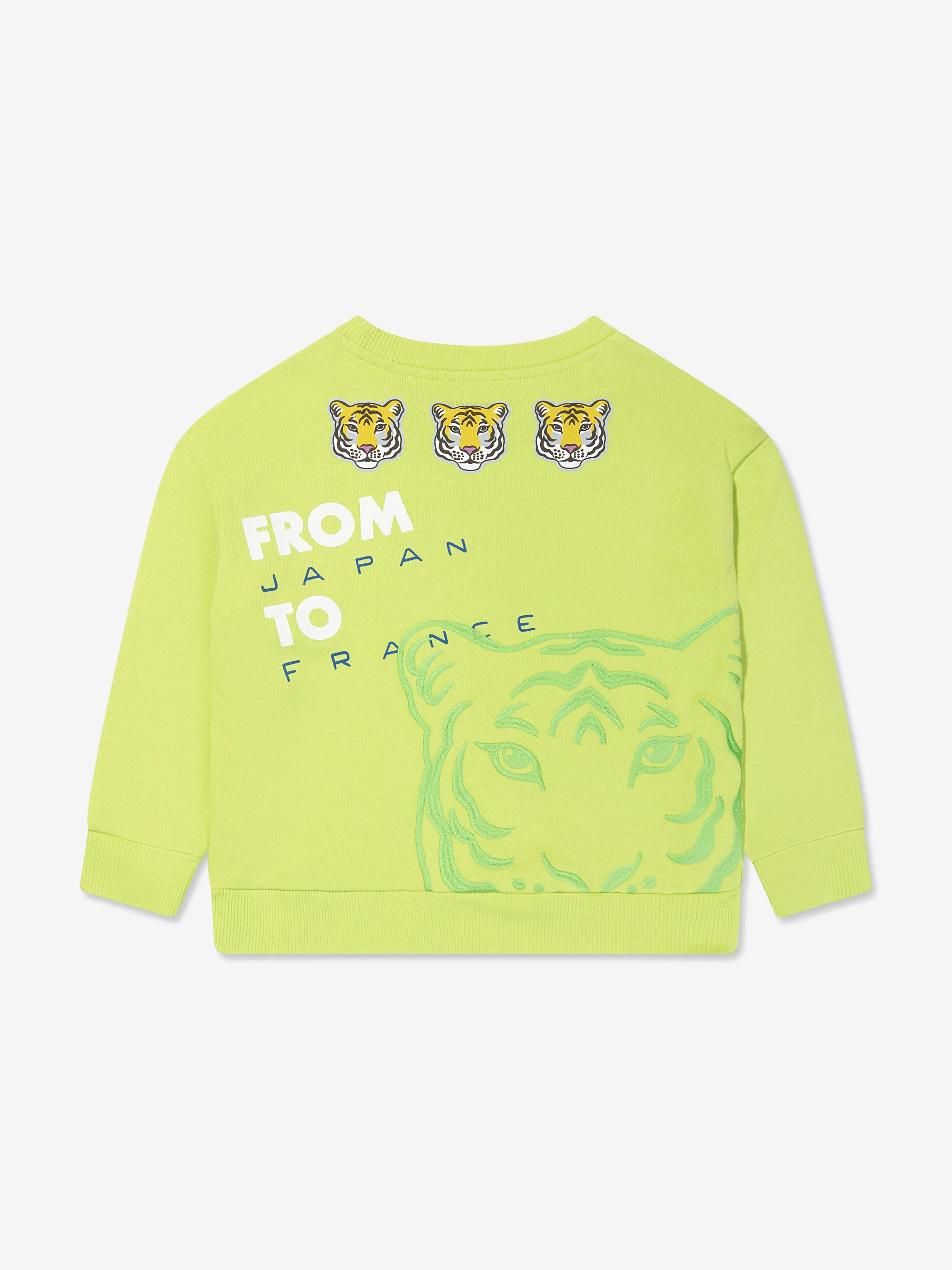 KENZO KIDS - Boys Logo Sweatshirt in Lime | Childsplay Clothing