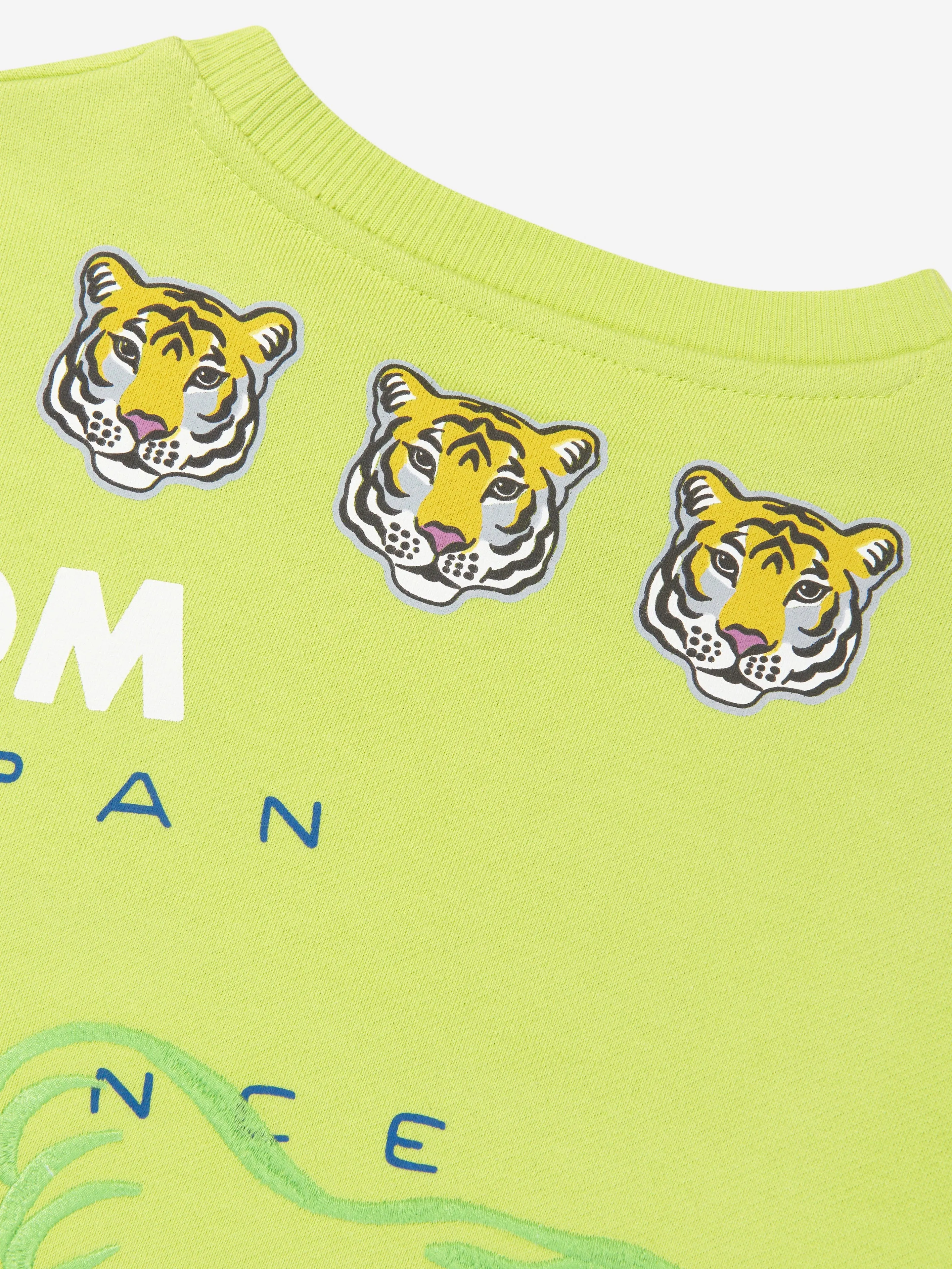 KENZO KIDS - Boys Logo Sweatshirt in Lime | Childsplay Clothing